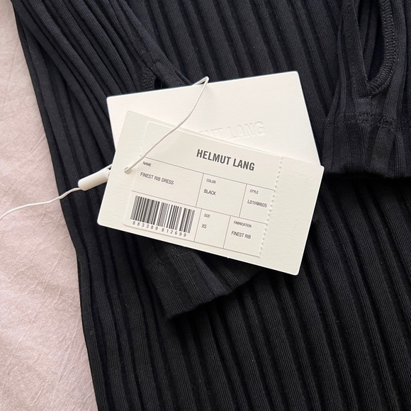 HELMUT LANG Finest Rib Dress Black - Size XS - Picture 6 of 7